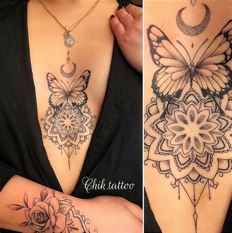 tatuajes en el pecho|Tatuajes para mujeres en el PECHO: 30 diseños ATREVIDOS y。